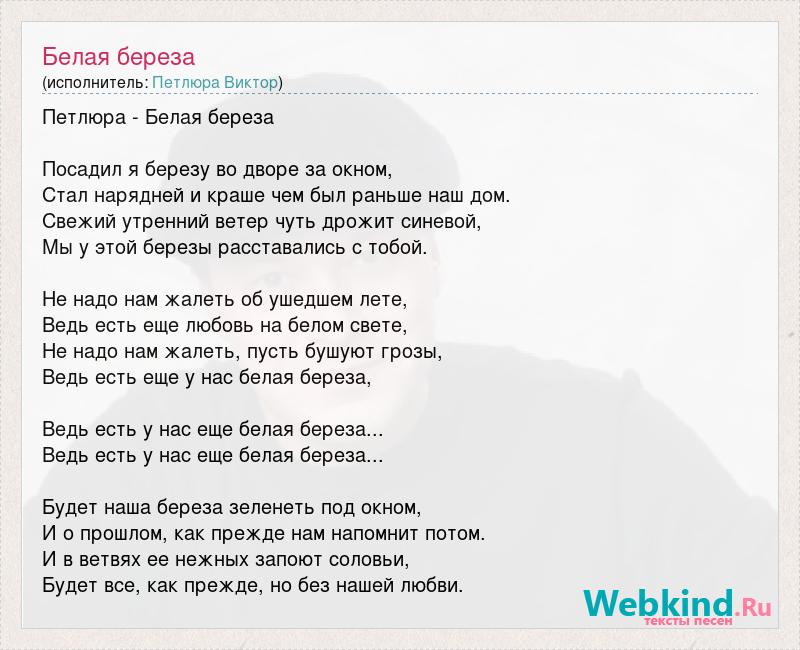 Береза песня 2024. Текст песни белая береза. Слова песни белая береза. Белая берёза песня слова. Белая берёза песня.