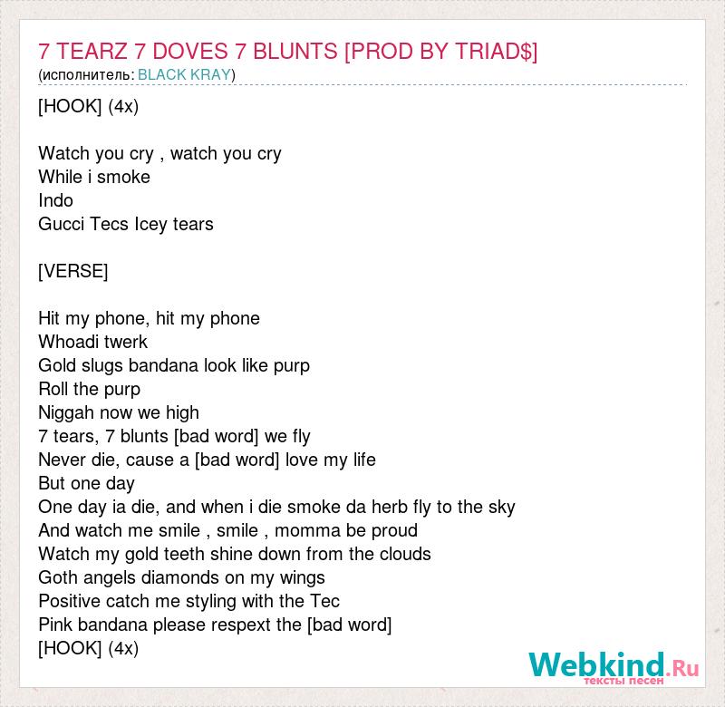 7 tearz 7 doves 7 blunts lyrics