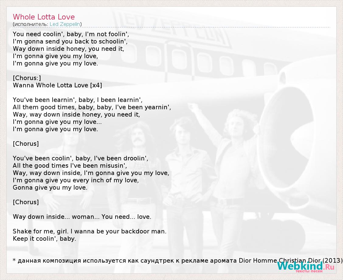 Whole lotta текст. Led Zeppelin whole Lotta Love Ноты. Whole Lotta Love текст. All my loving слова. Led Zeppelin «whole Lotta Love» Billboard hot 100.